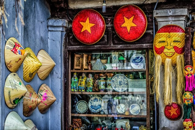 Vietnamesische Souvenirs in Old Quarter Hanois